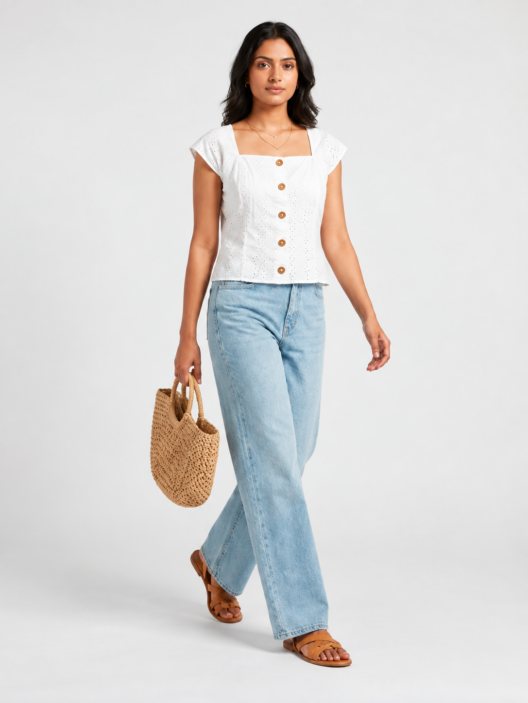 Cotton Schiffli Top