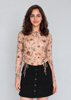 Full Sleeve Side Ruching Top