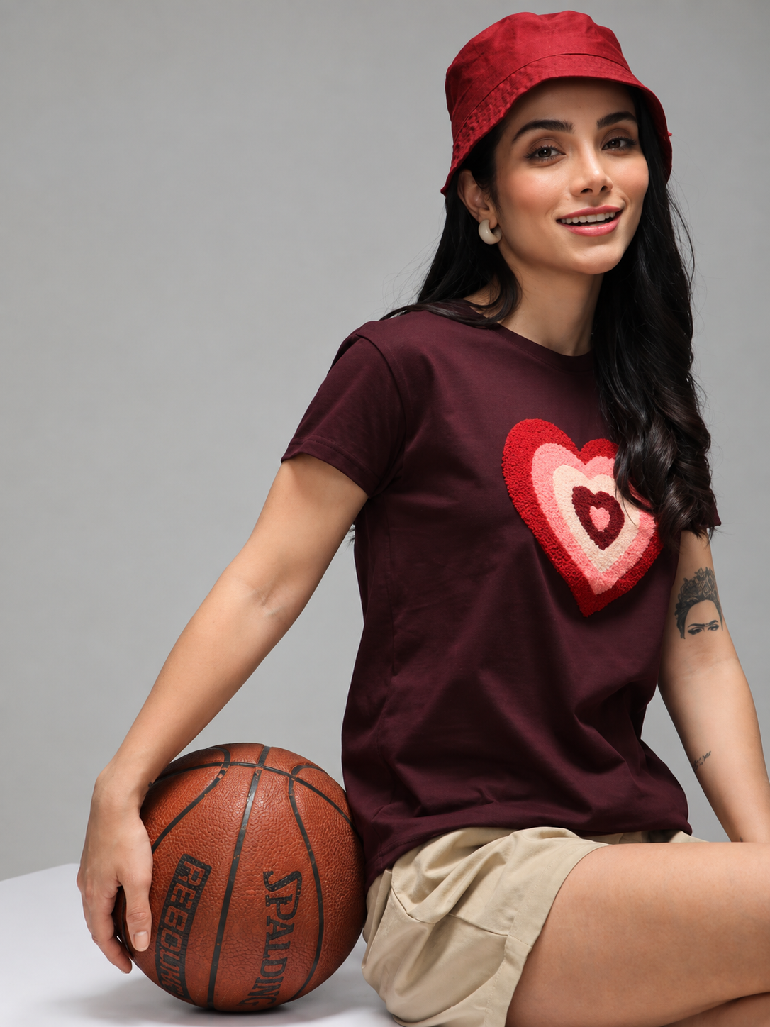 Women’s Textured Round Neck T-Shirt