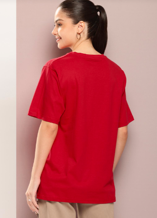 Women’s Embossed Graphic Oversized T-Shirt