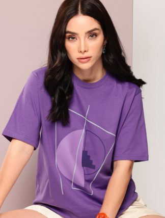 Printed Pure Cotton Oversized T-Shirt
