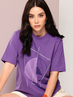 Printed Pure Cotton Oversized T-Shirt