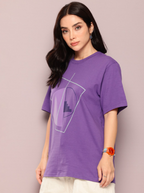 Printed Pure Cotton Oversized T-Shirt