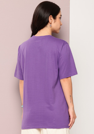 Printed Pure Cotton Oversized T-Shirt