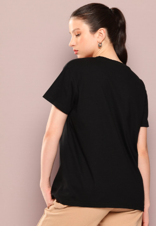 Women’s Embroidered Boxy Crew Neck T-Shirt