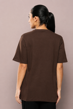 Women’s Abstract Face Graphic Oversized Cotton T- Shirt