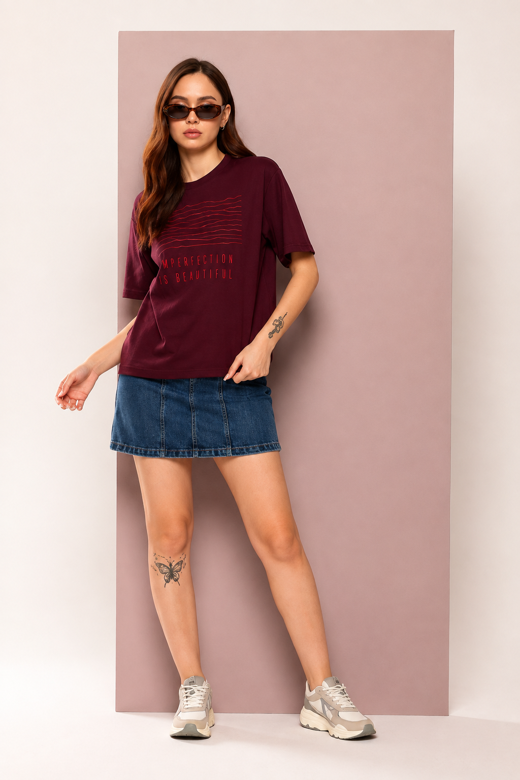 Women’s Embroidered Oversized Casual T-Shirt