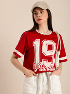 Women’s Varsity Graphic Oversized Cotton T-Shirt