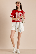Women’s Varsity Graphic Oversized Cotton T-Shirt