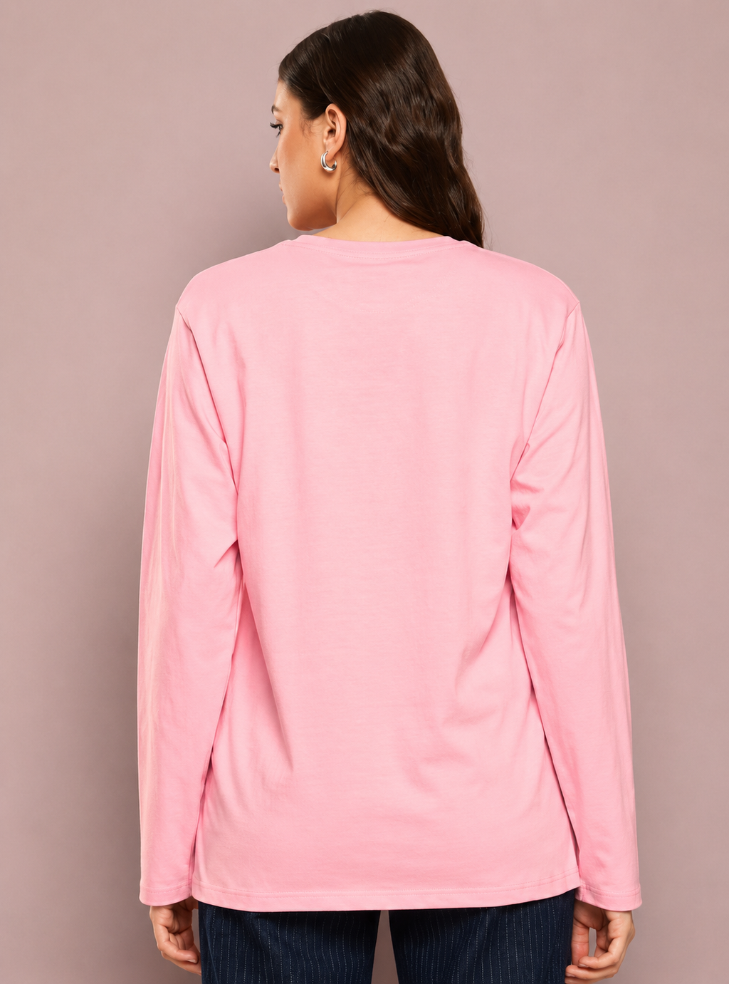 Women’s Floral Embroidered Oversized Cotton T-Shirt