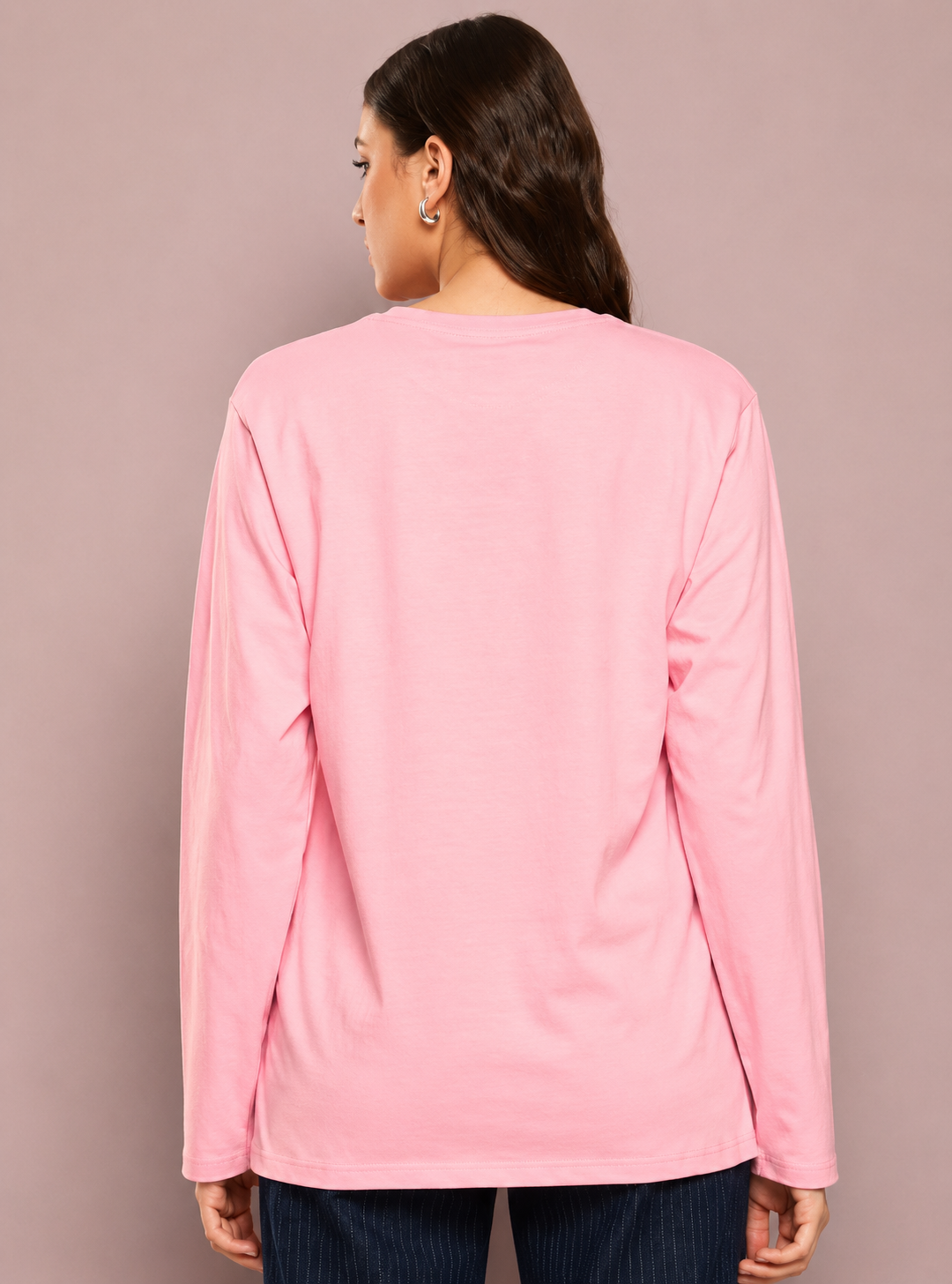 Women’s Floral Embroidered Oversized Cotton T-Shirt