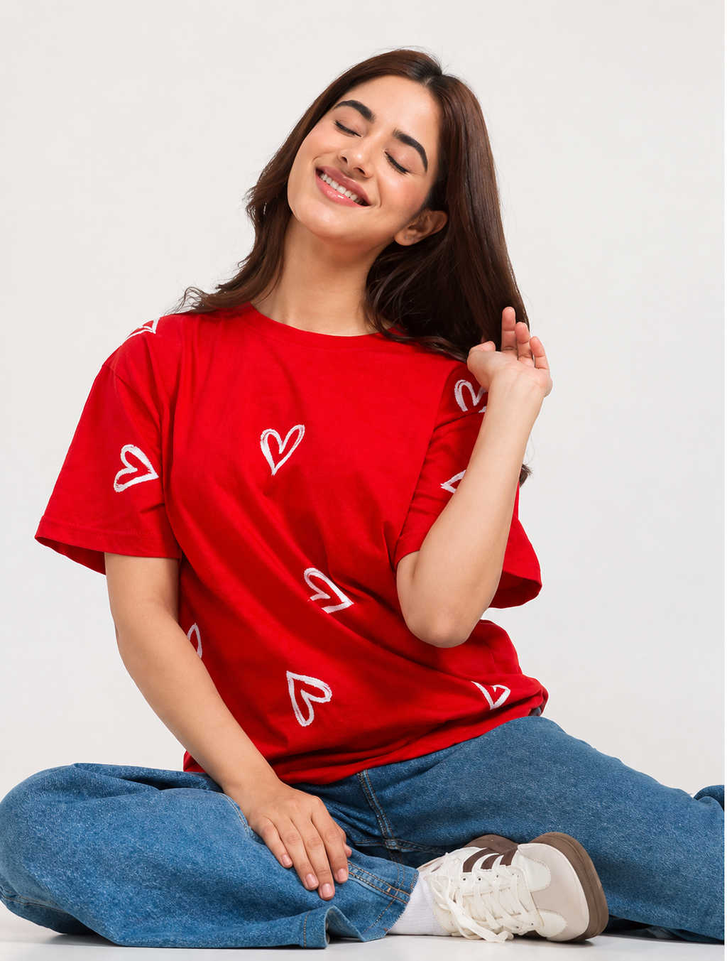 Women’s Printed Round Neck Relaxed Fit Cotton T-Shirt