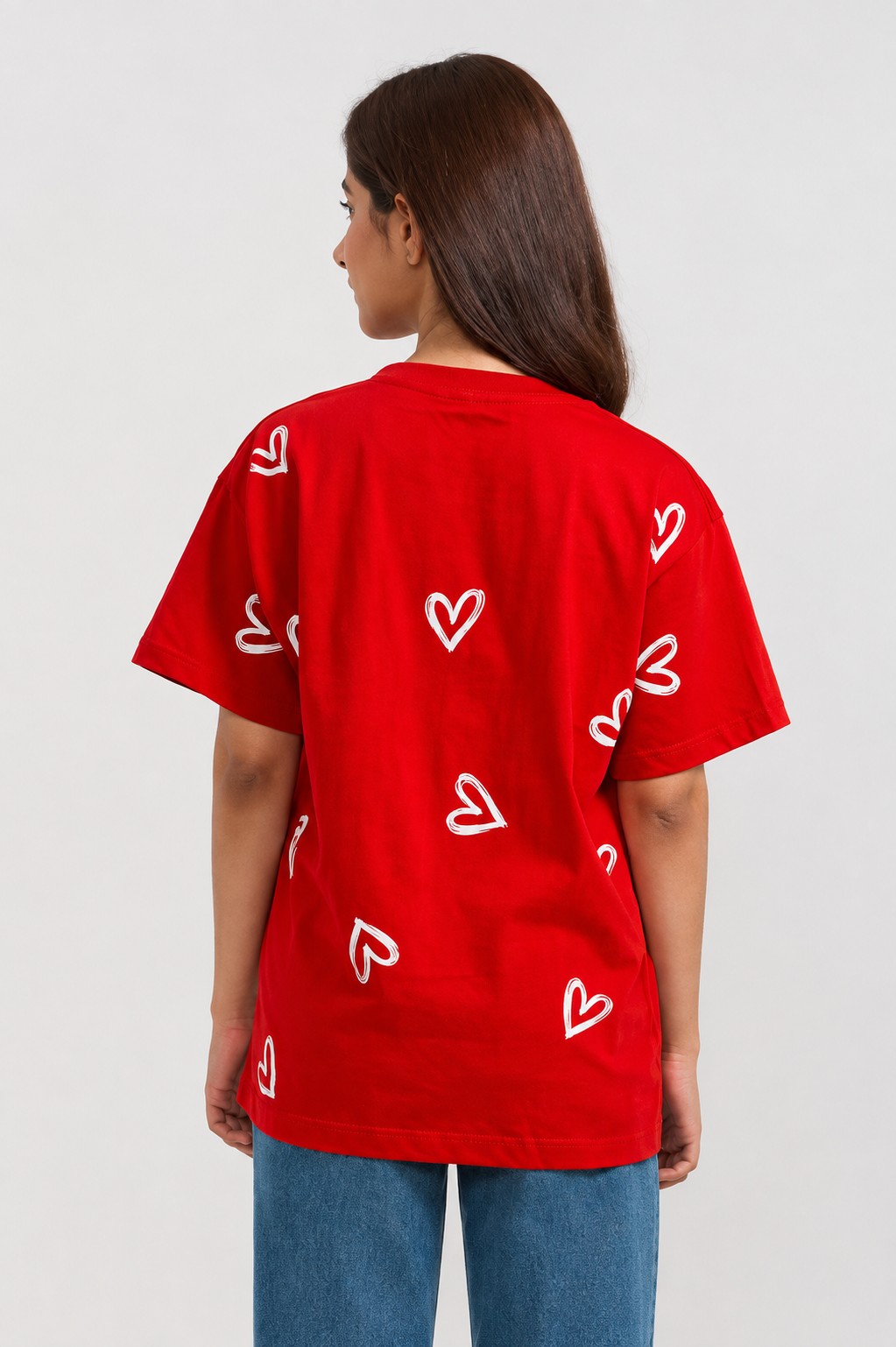 Women’s Printed Round Neck Relaxed Fit Cotton T-Shirt