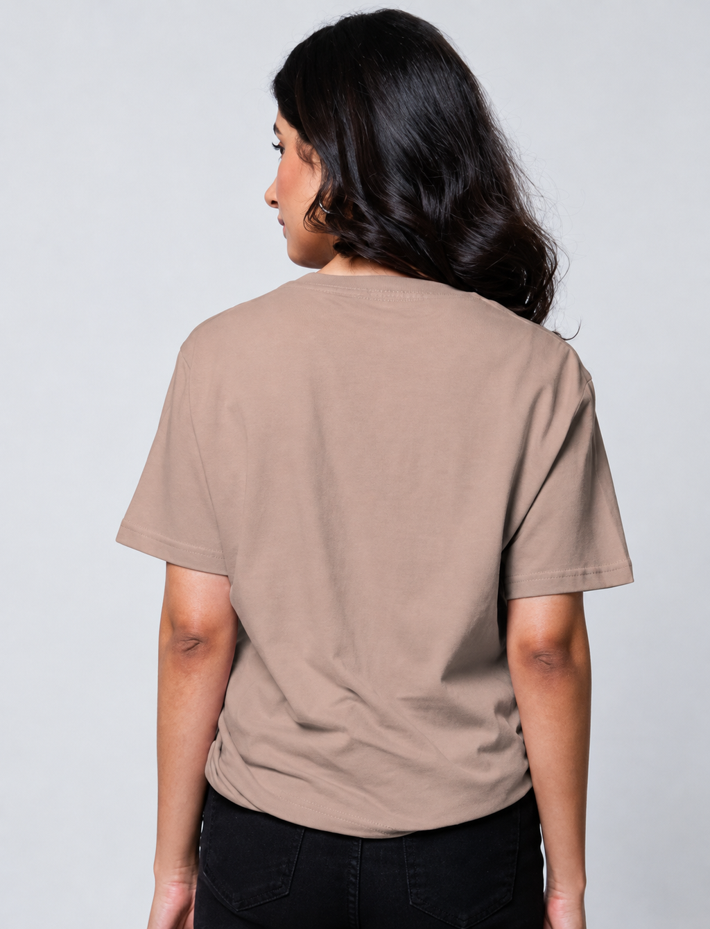 Women’s Plain Cotton Round Neck T-Shirt