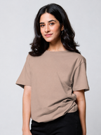 Women’s Plain Cotton Round Neck T-Shirt
