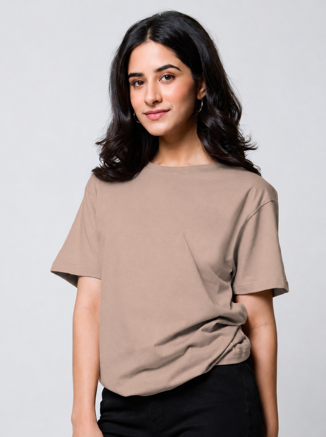 Women’s Plain Cotton Round Neck T-Shirt
