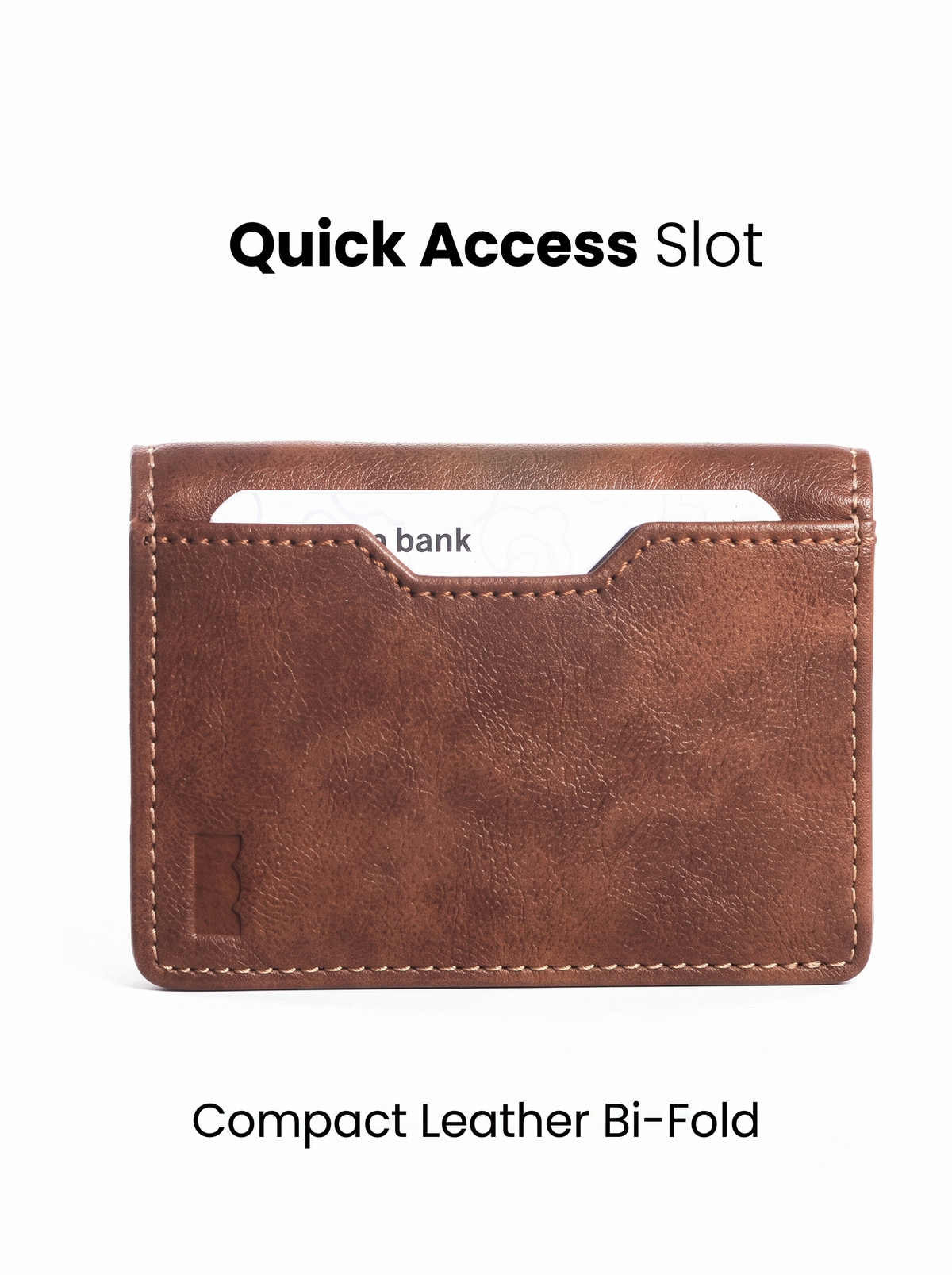 Walnut Brown Compact Wallet