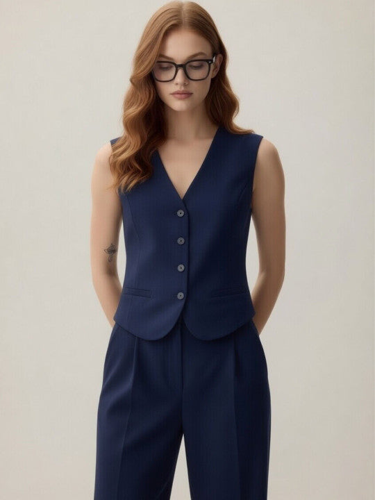 V-Neck Sleeveless Slim Fit Vest