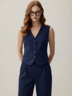 V-Neck Sleeveless Slim Fit Vest