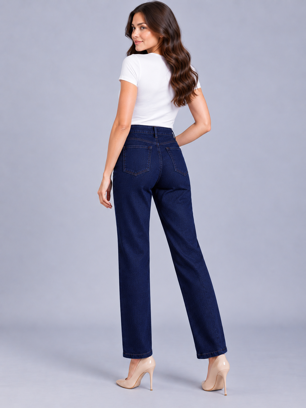 Women Loose High-Rise Stretchable Jeans