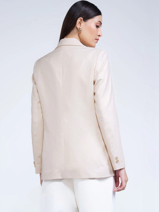 Notched Lapel Single-Breasted Comfort Fit Formal Blazers
