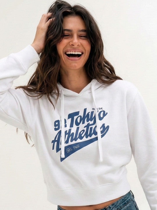 Women Printed Hooded Sweatshirt