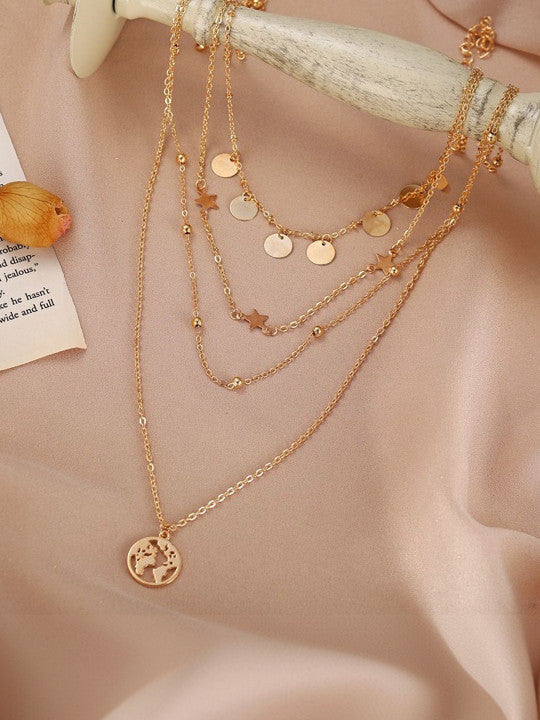 Gold-Plated Layered Necklace