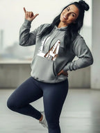 Women Printed Hooded Sweatshirt