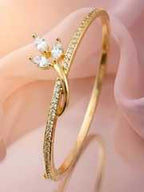 14K Gold-Plated Cubic Zirconia Cluster Anti-Tarnish Bracelet