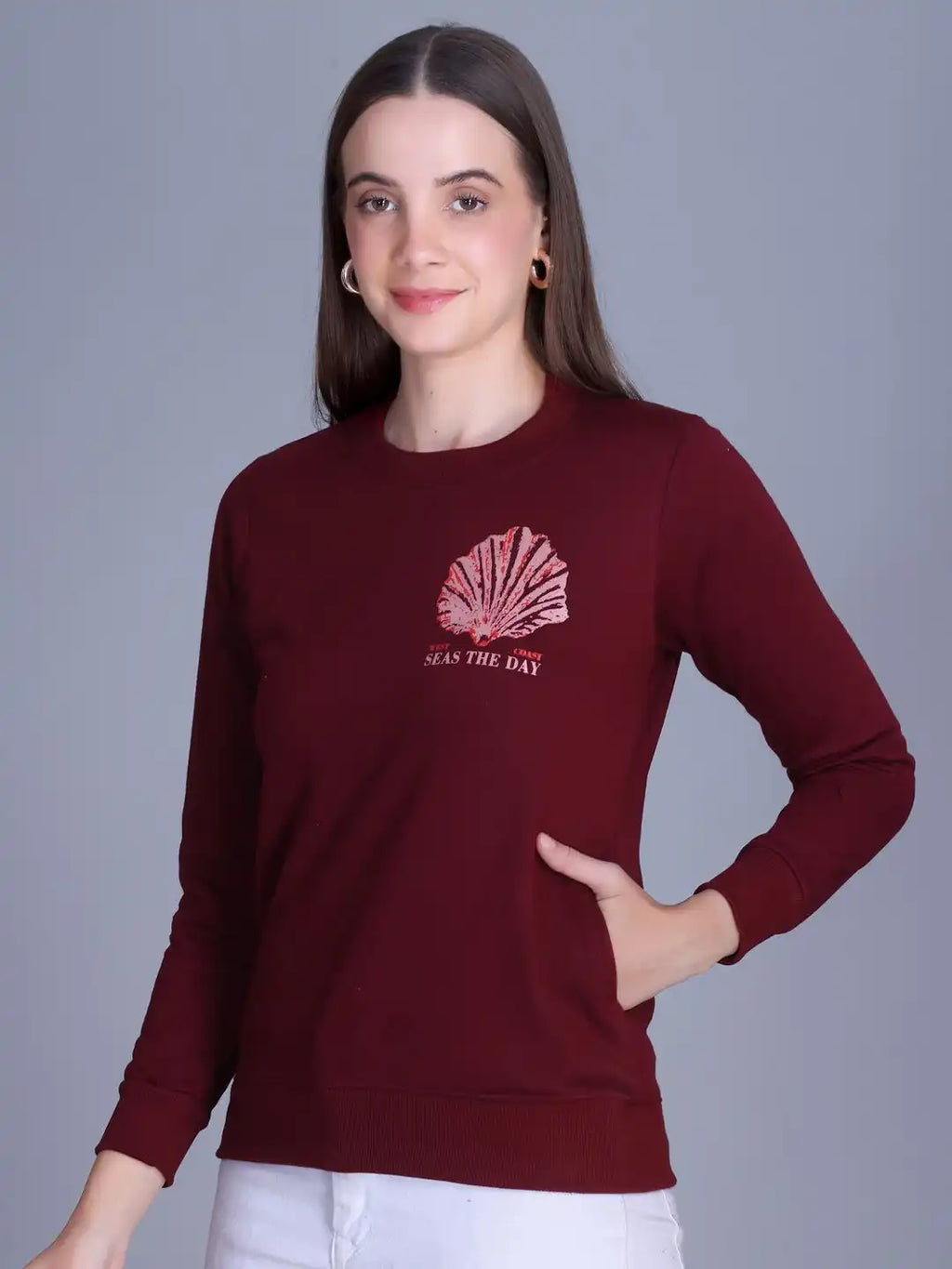 Women Graphic Printed Pullover Sweatshirt