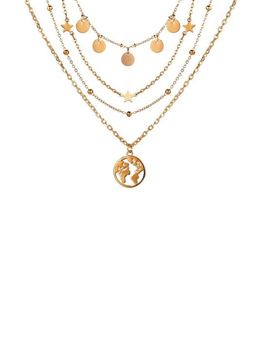 Gold-Plated Layered Necklace