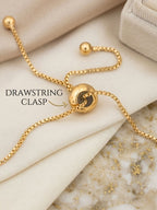 Gold-Plated American Diamond Studded Wraparound Bracelet