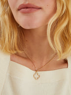 Women Cut Out Flora Pendant Necklace