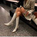 Rhodes Knee High Pointed Leather Boots