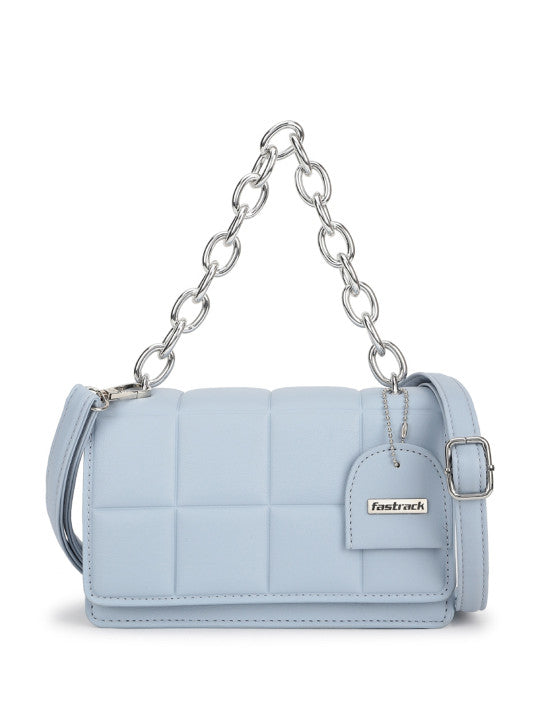 Textured Detachable Strap Quilted Structured Sling Bag