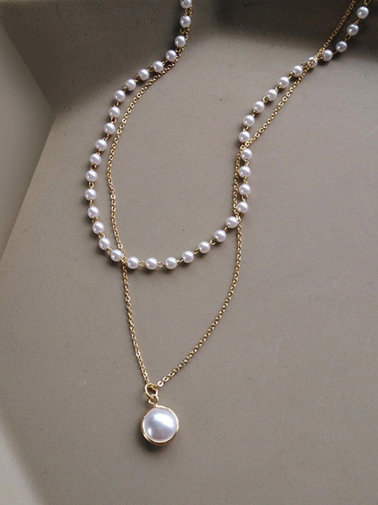 Rose Gold Plated Pearl Chain