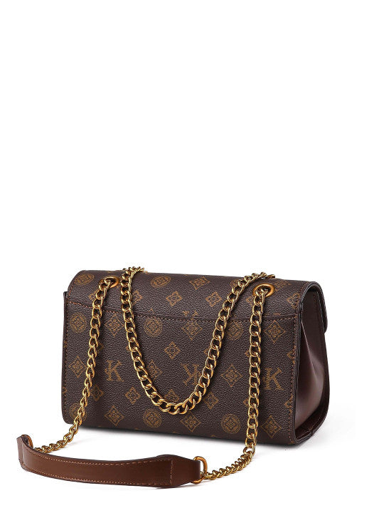 Typography Structured Sling Bag