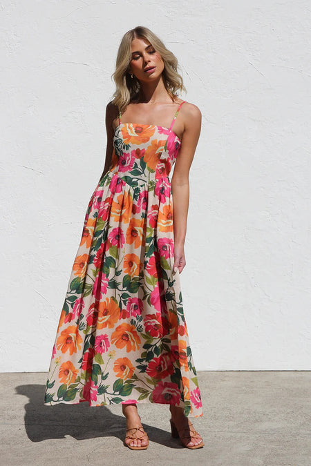 Sharon Floral Midi Dress
