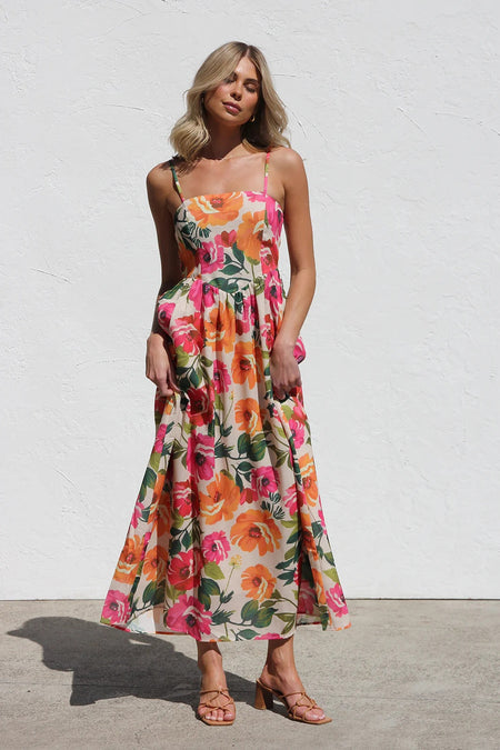 Sharon Floral Midi Dress