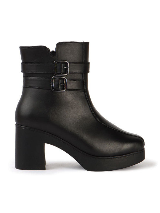 Women Casual Block-Heeled Regular Boots