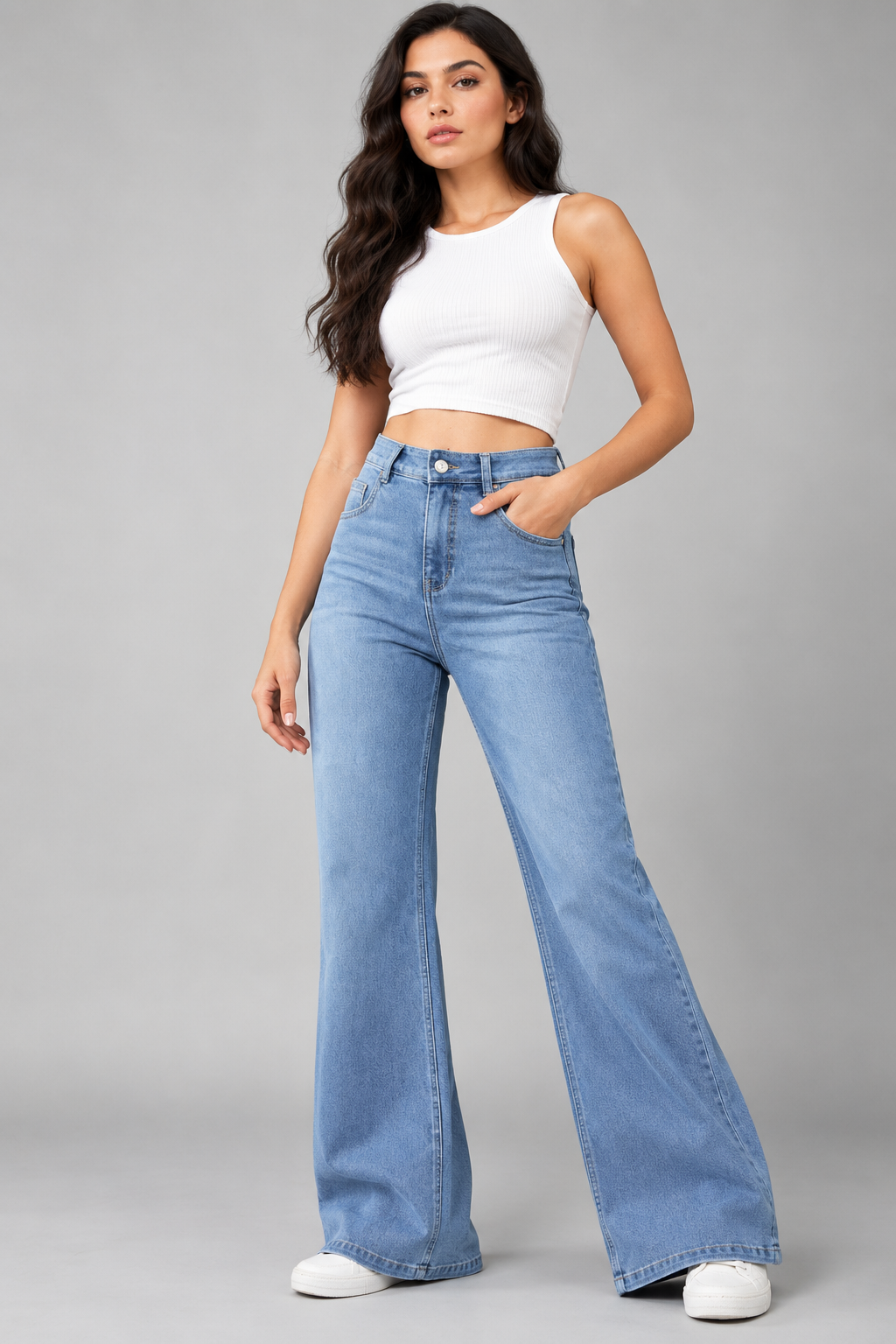 Women Bootcut High-Rise Heavy Fade Stretchable Jeans