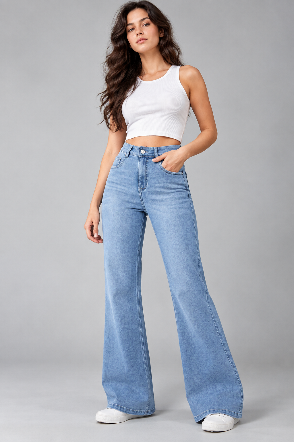 Women Bootcut High-Rise Heavy Fade Stretchable Jeans