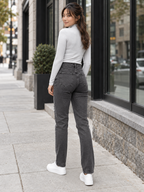 Women Straight Fit Low Distress Stretchable Jeans