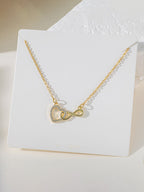 Gold-Plated Stainless Steel Stones Studded Minimal Necklace