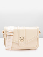 Leather Detachable Strap Structured Sling Bag