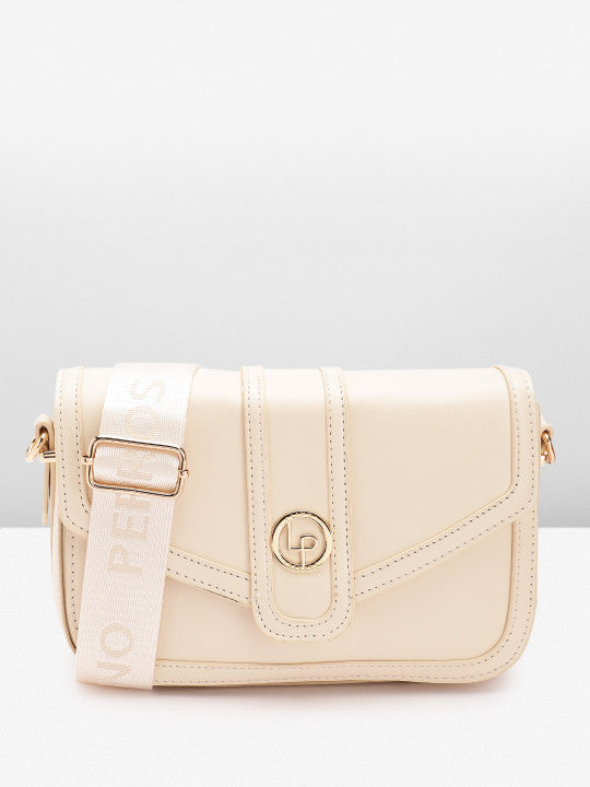 Leather Detachable Strap Structured Sling Bag