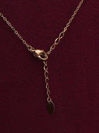 Stainless Steel Gold-Plated Cubic Zirconia Necklace