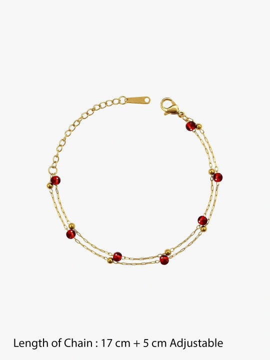Women Gold-Plated Multistrand Bracelet