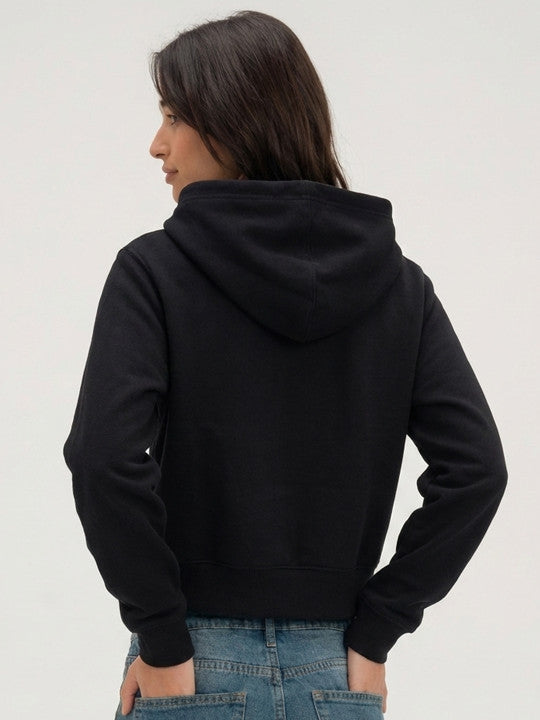 Women Printed Hooded Sweatshirt