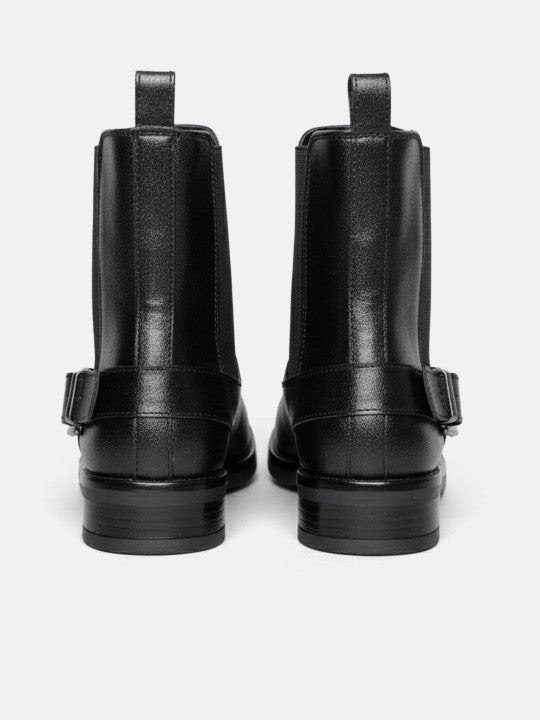 The Life Co. Women Stacked Heel Chelsea Boots with Buckle Detail
